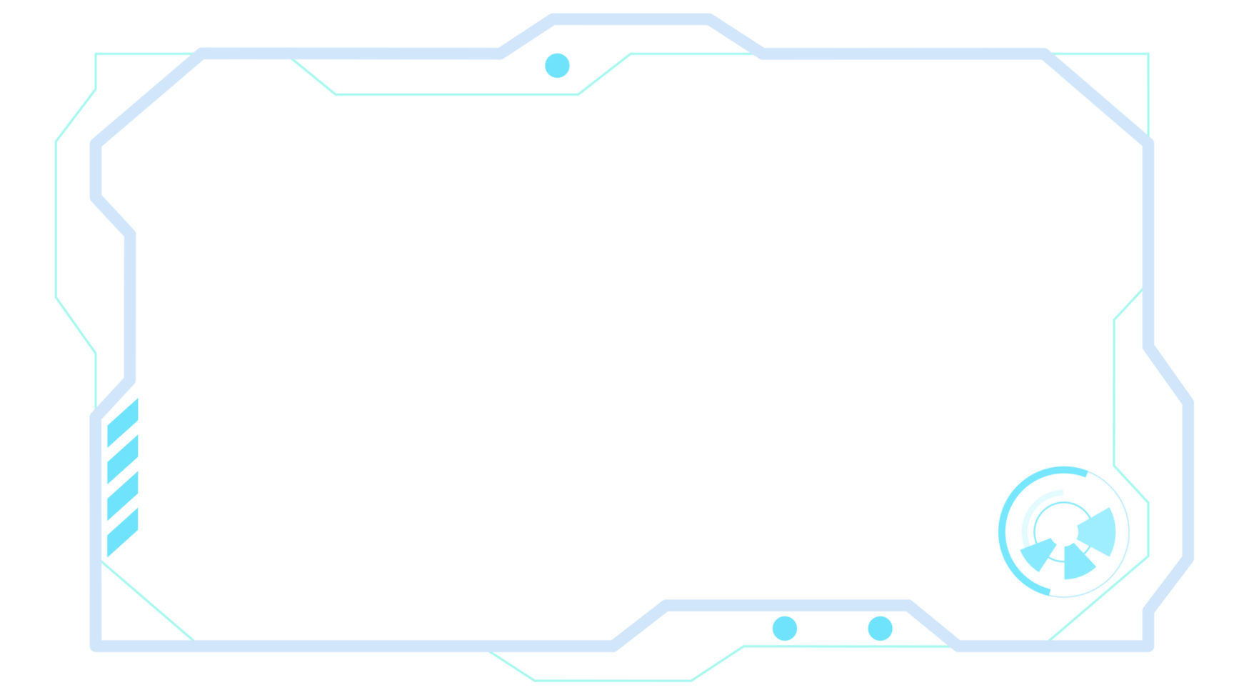 Abstract HUD display infographic sci-fi futuristic frame information png