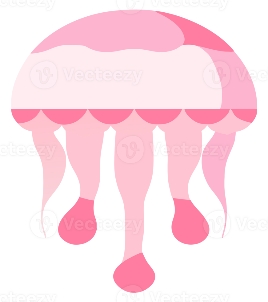 Simple pink Jellyfish Icon transparent background cutout png