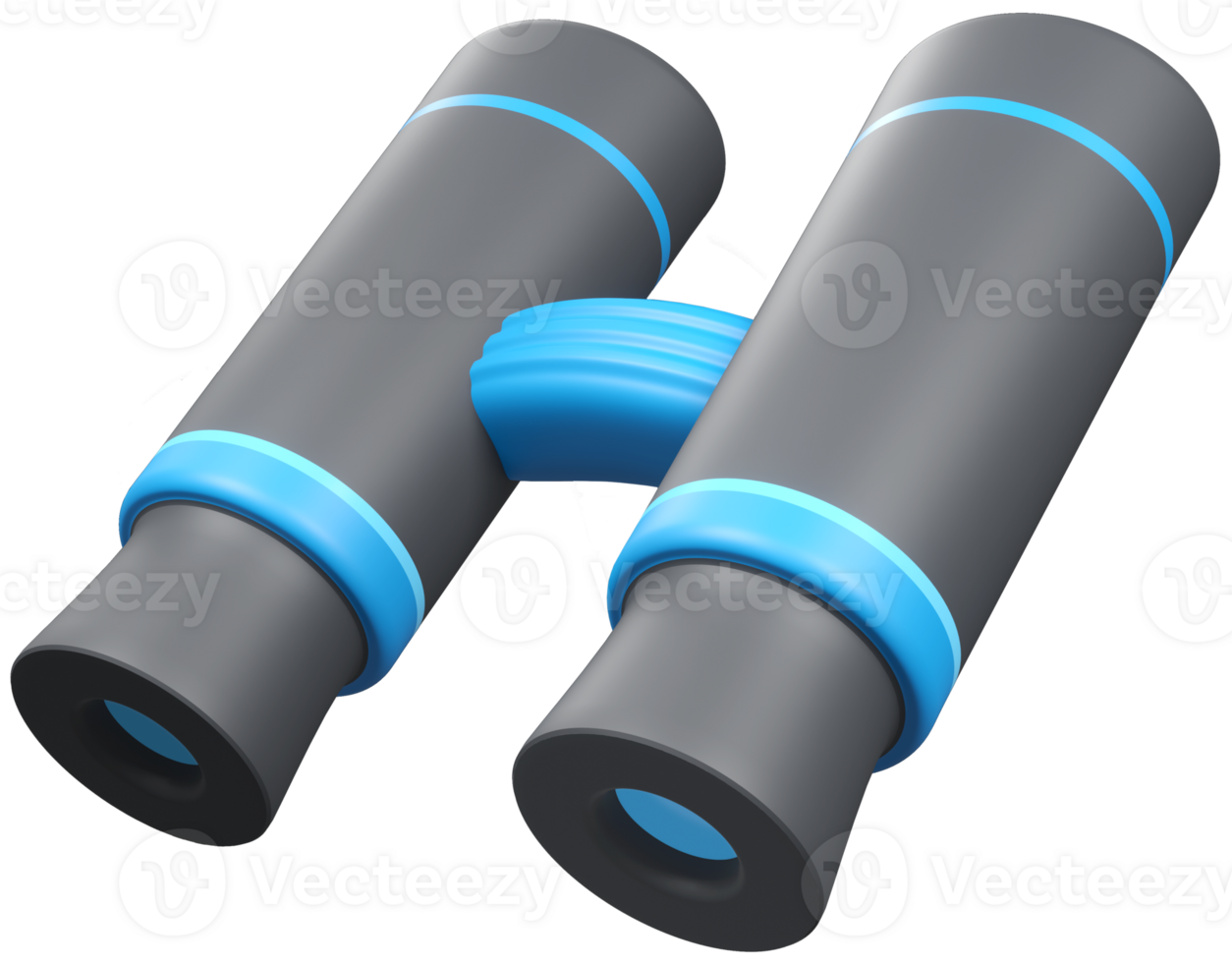 3D model binoculars children's toy on transparent background png