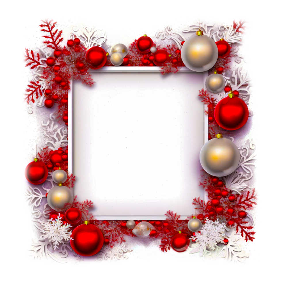 Christmas border, christmas, frame, pattern Generative Ai png