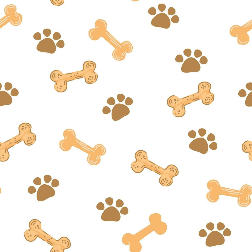 Bones for dog Seamless pattern. Pets Background for pet shop websites and prints, social media posts, animal product design. Vector cartoon illustration.