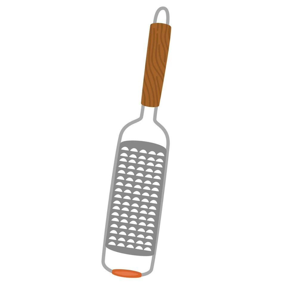 Cheese Grater. Kitchen hand grater for cheese. Vector illustration cartoon flat icon isolated on white.