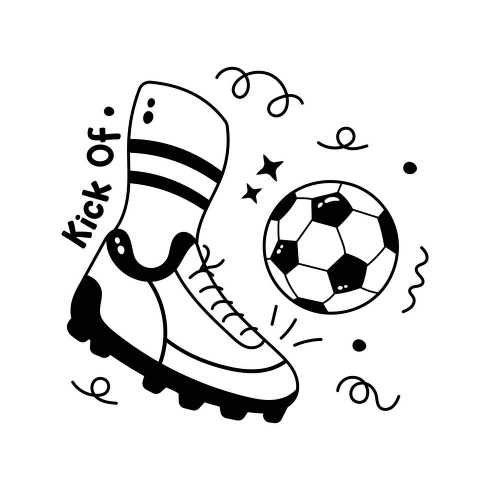 agarrar esta increíble mano dibujado vector de fútbol americano hacer clic, fácil a utilizar icono