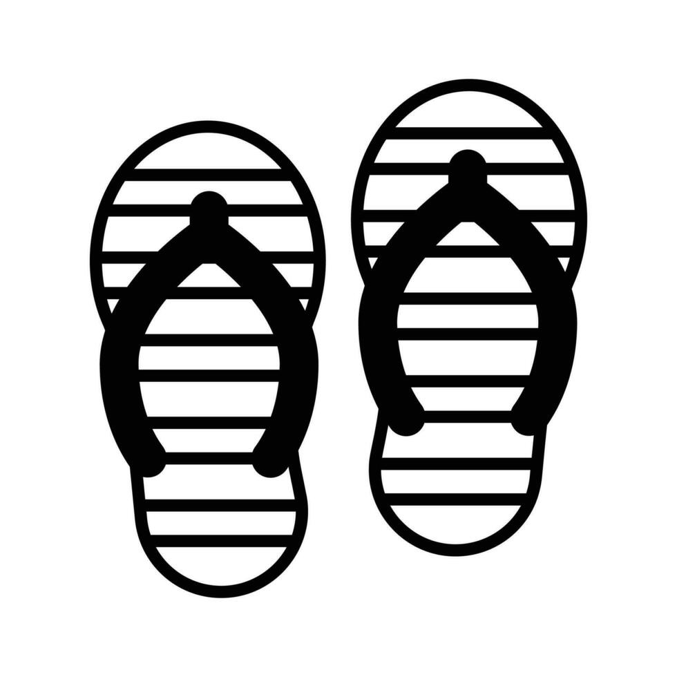 An icon of flip flops in modern style isolated on white background, editable vector