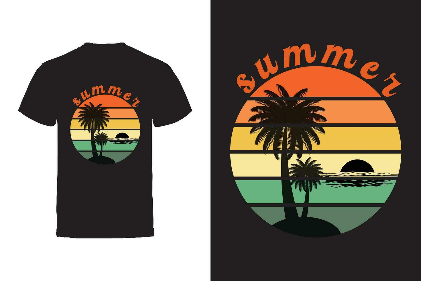 Vector T-shirt design. Summer Typography Vector T-shirt design.