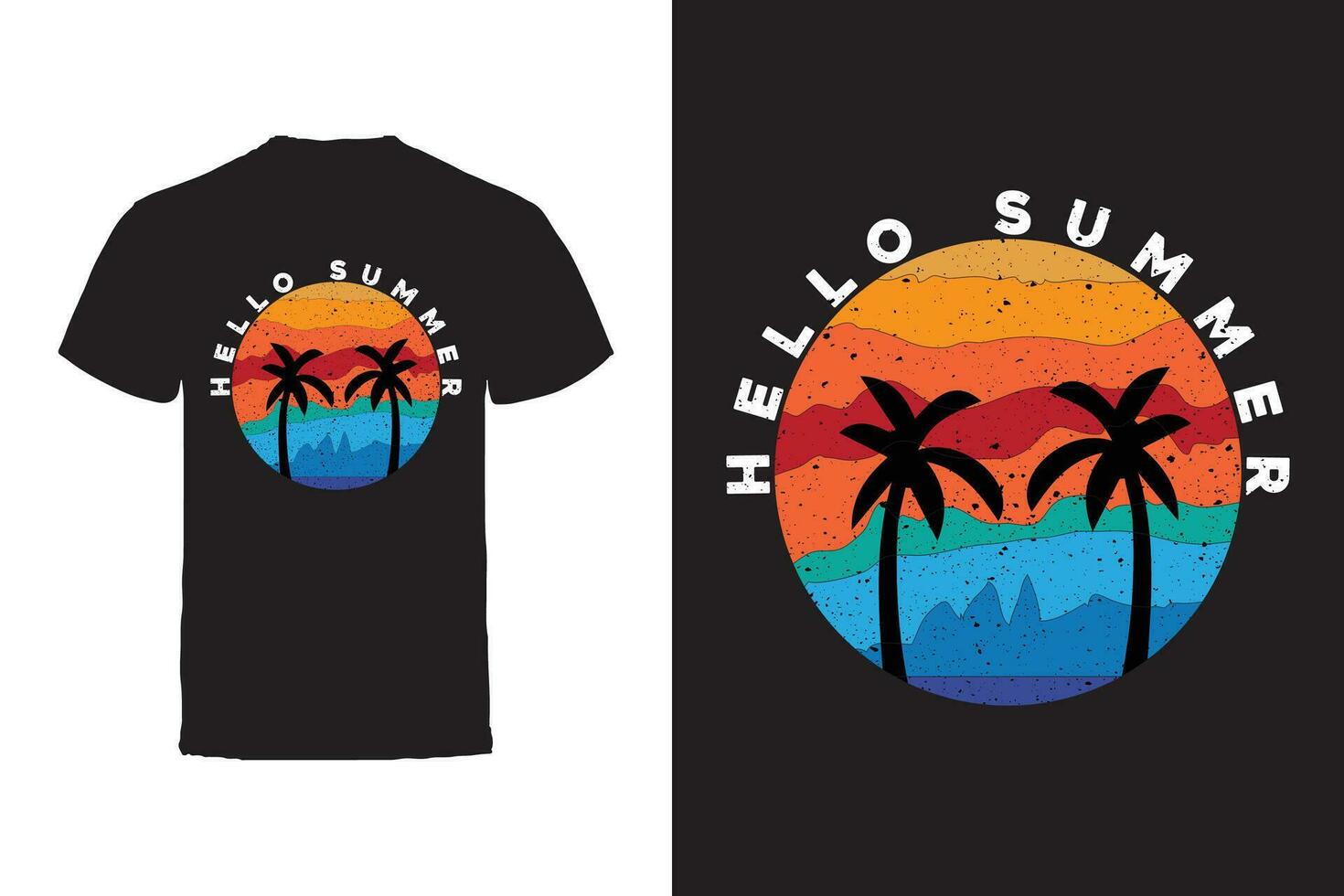 Vector T-shirt design. Summer Typography Vector T-shirt design.