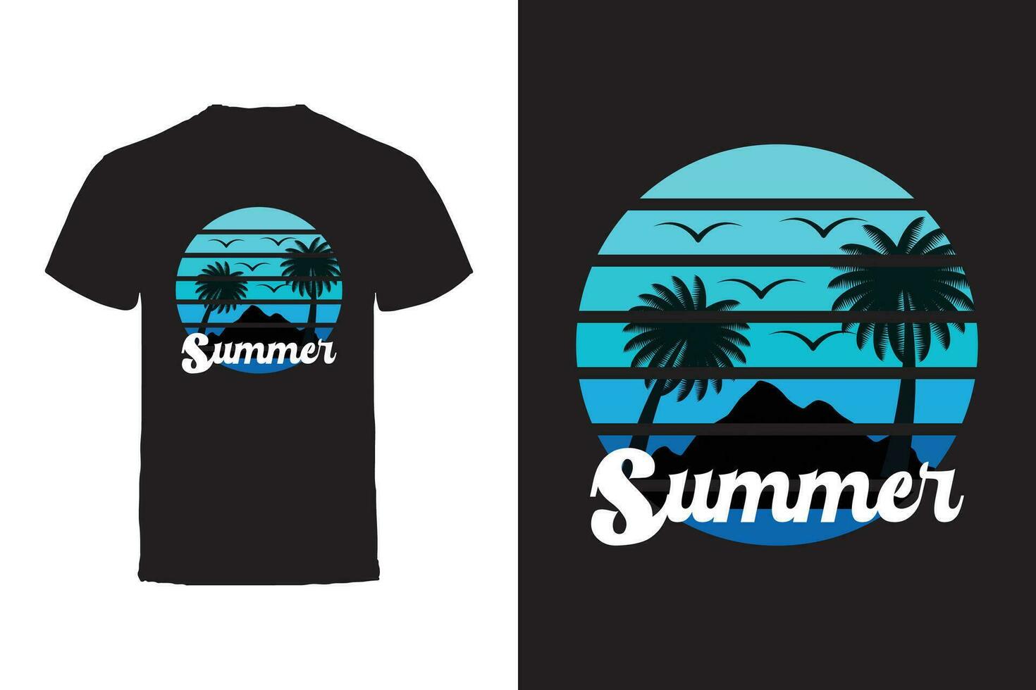 Vector T-shirt design. Summer Typography Vector T-shirt design.