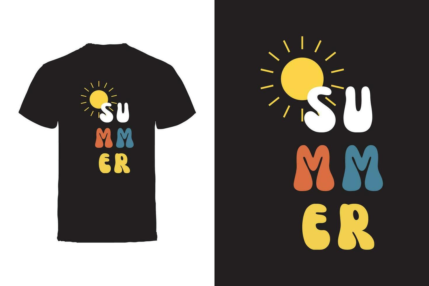 Vector T-shirt design. Summer Typography Vector T-shirt design.