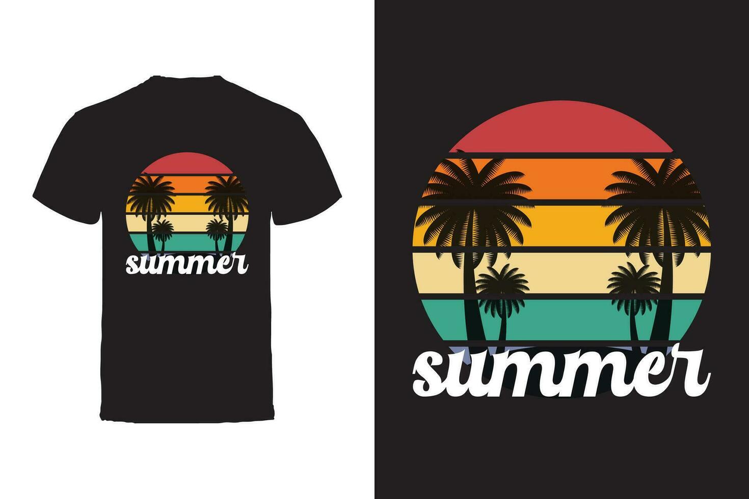 Vector T-shirt design. Summer Typography Vector T-shirt design.