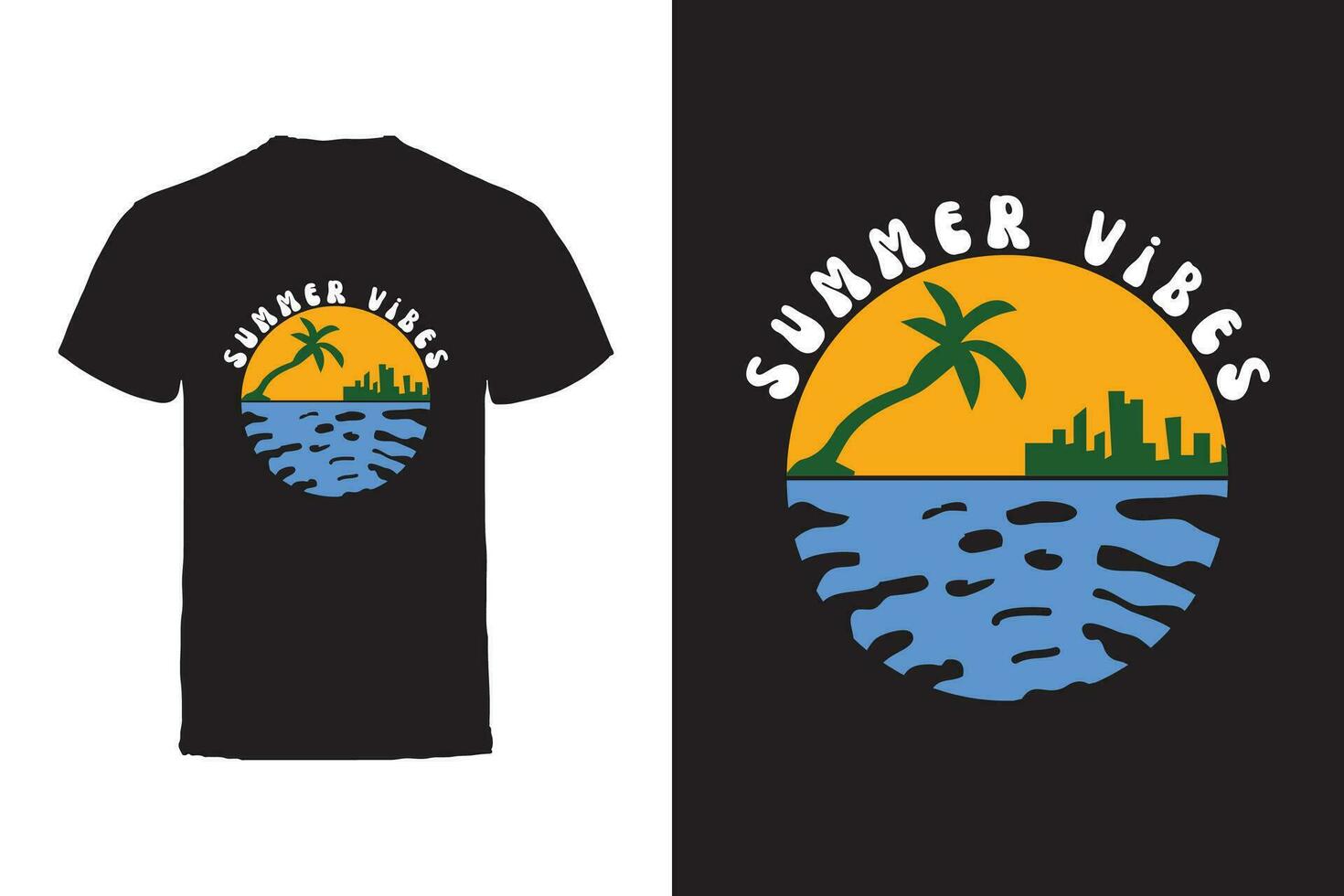 Vector T-shirt design. Summer Typography Vector T-shirt design.