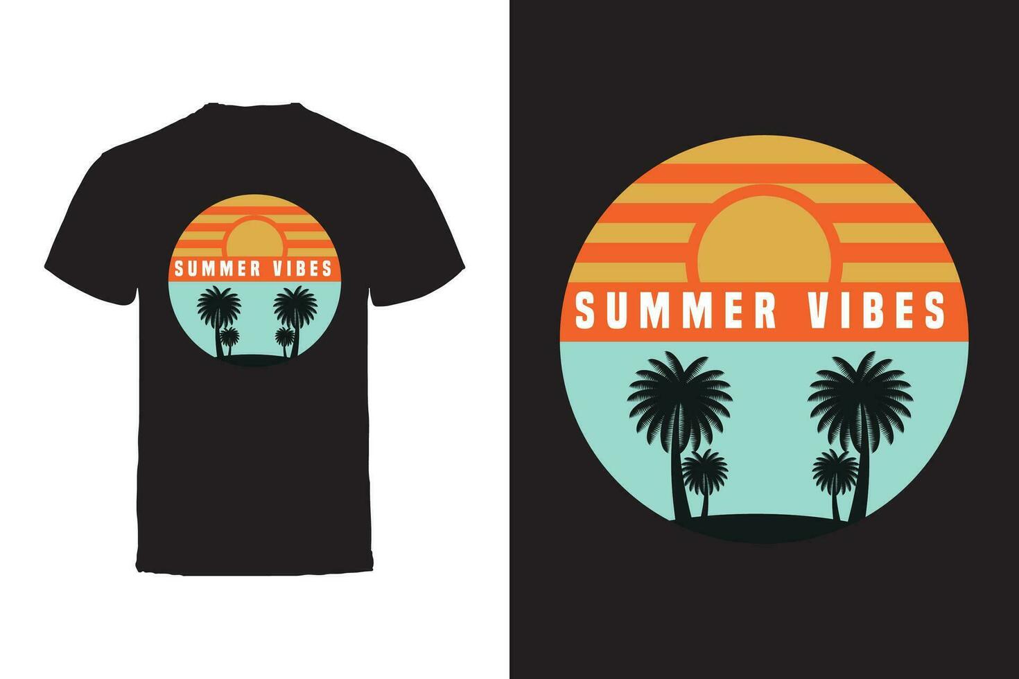 Vector T-shirt design. Summer Typography Vector T-shirt design.