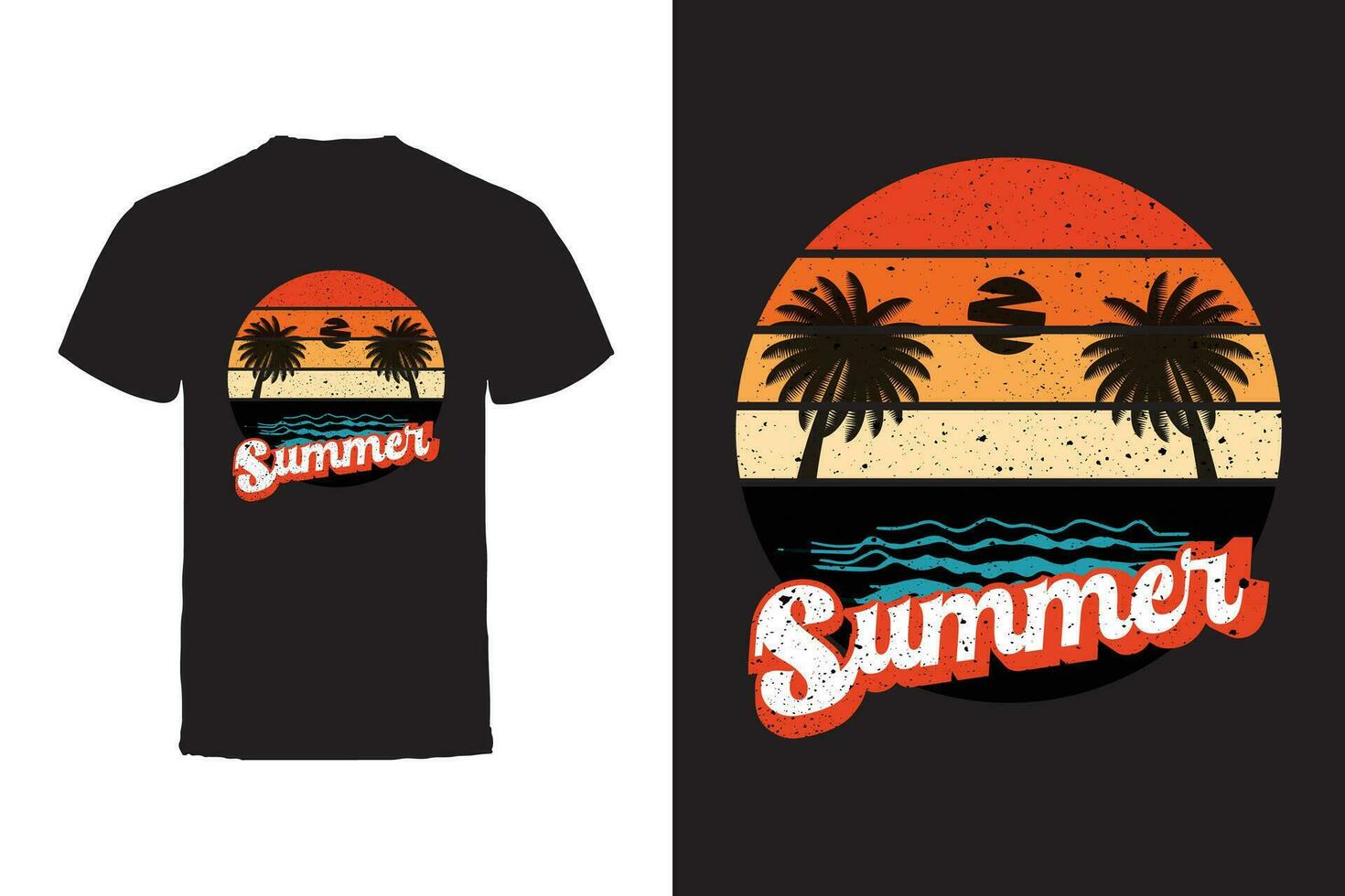 Vector T-shirt design. Summer Typography Vector T-shirt design.