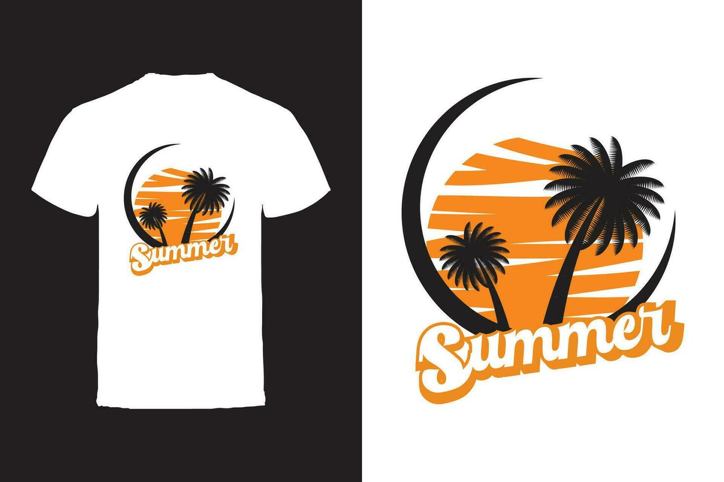 Vector T-shirt design. Summer Typography Vector T-shirt design.