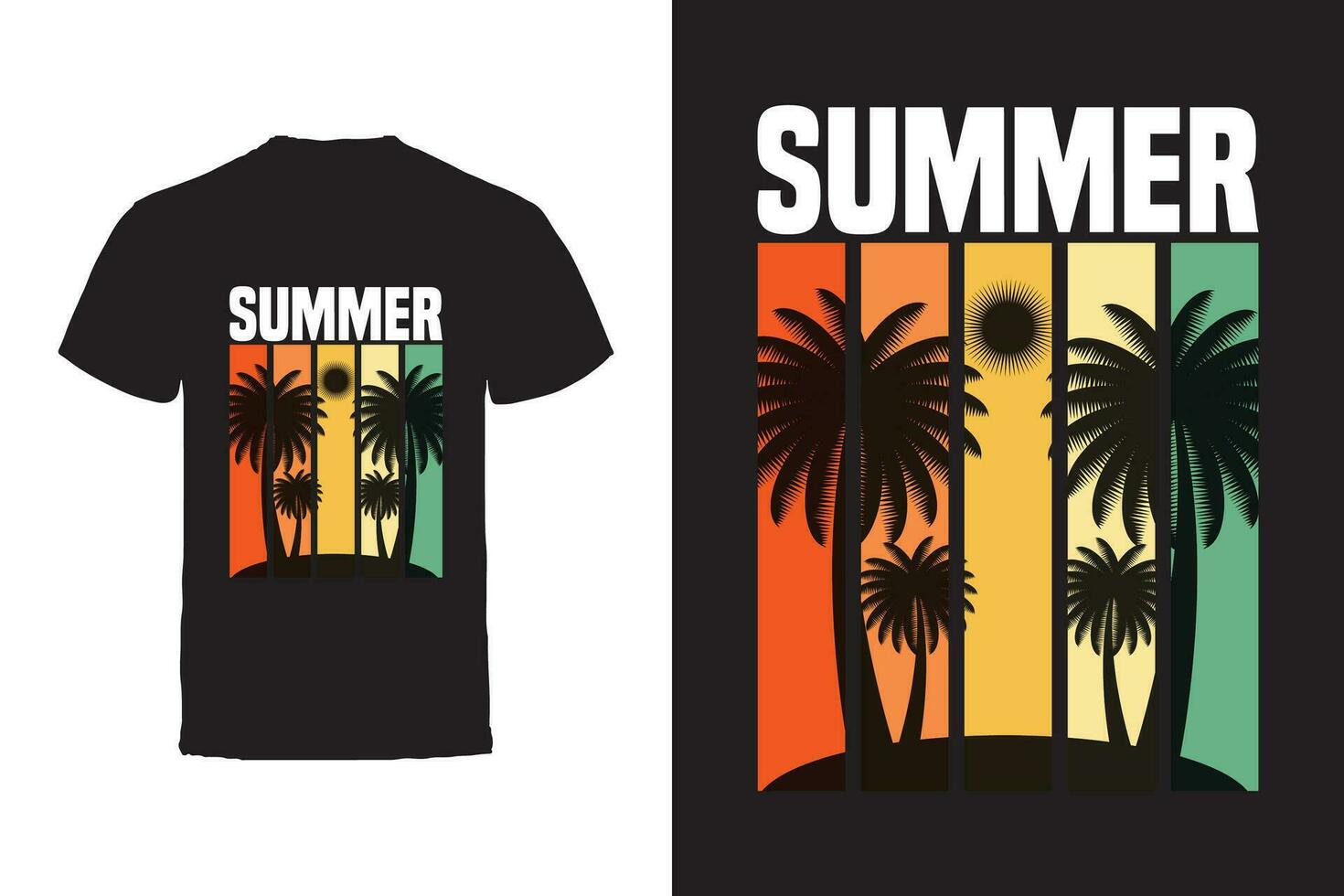 Vector T-shirt design. Summer Typography Vector T-shirt design.