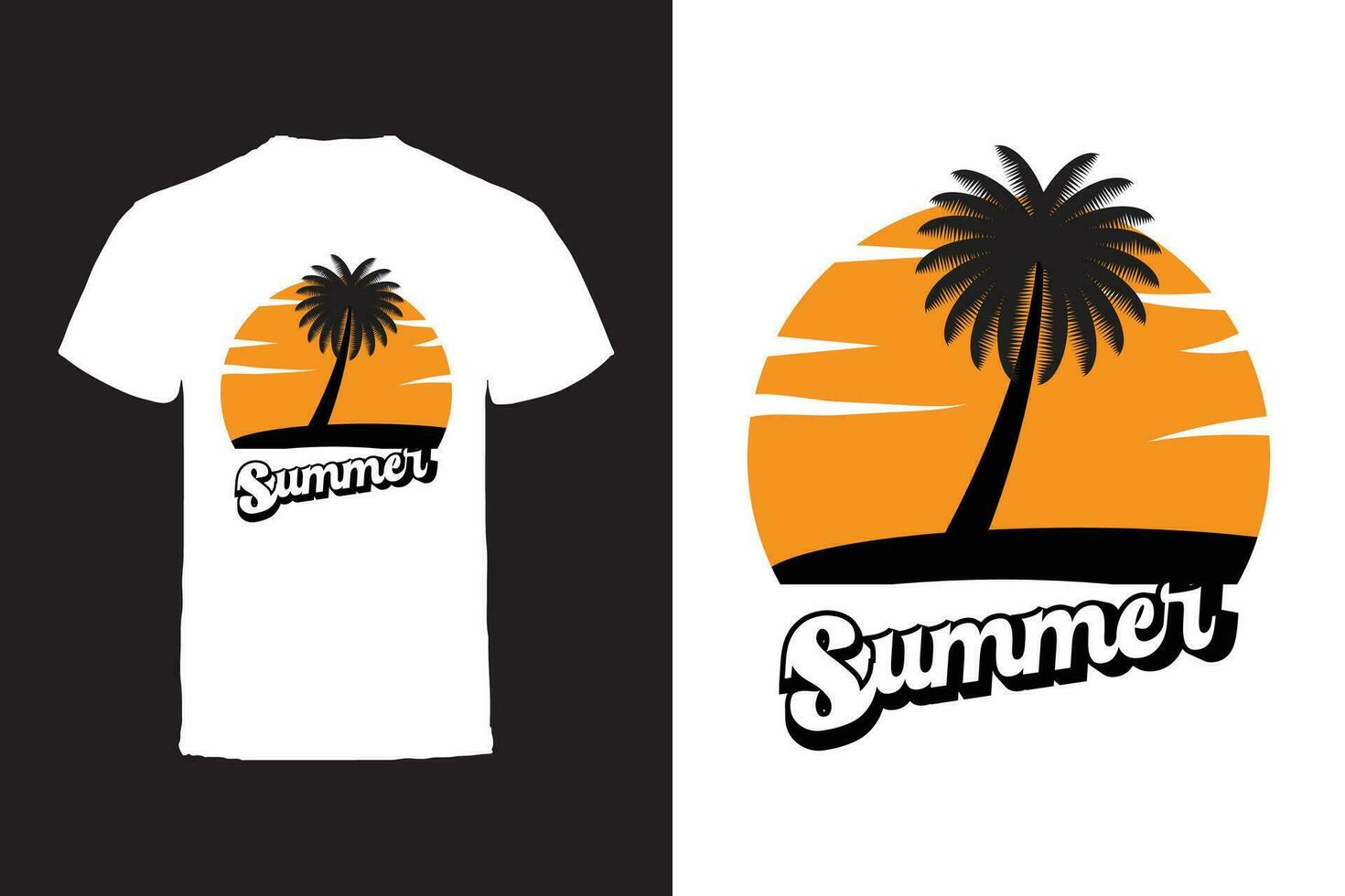 Vector T-shirt design. Summer Typography Vector T-shirt design.