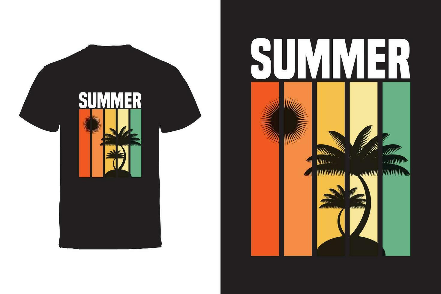 Vector T-shirt design. Summer Typography Vector T-shirt design.