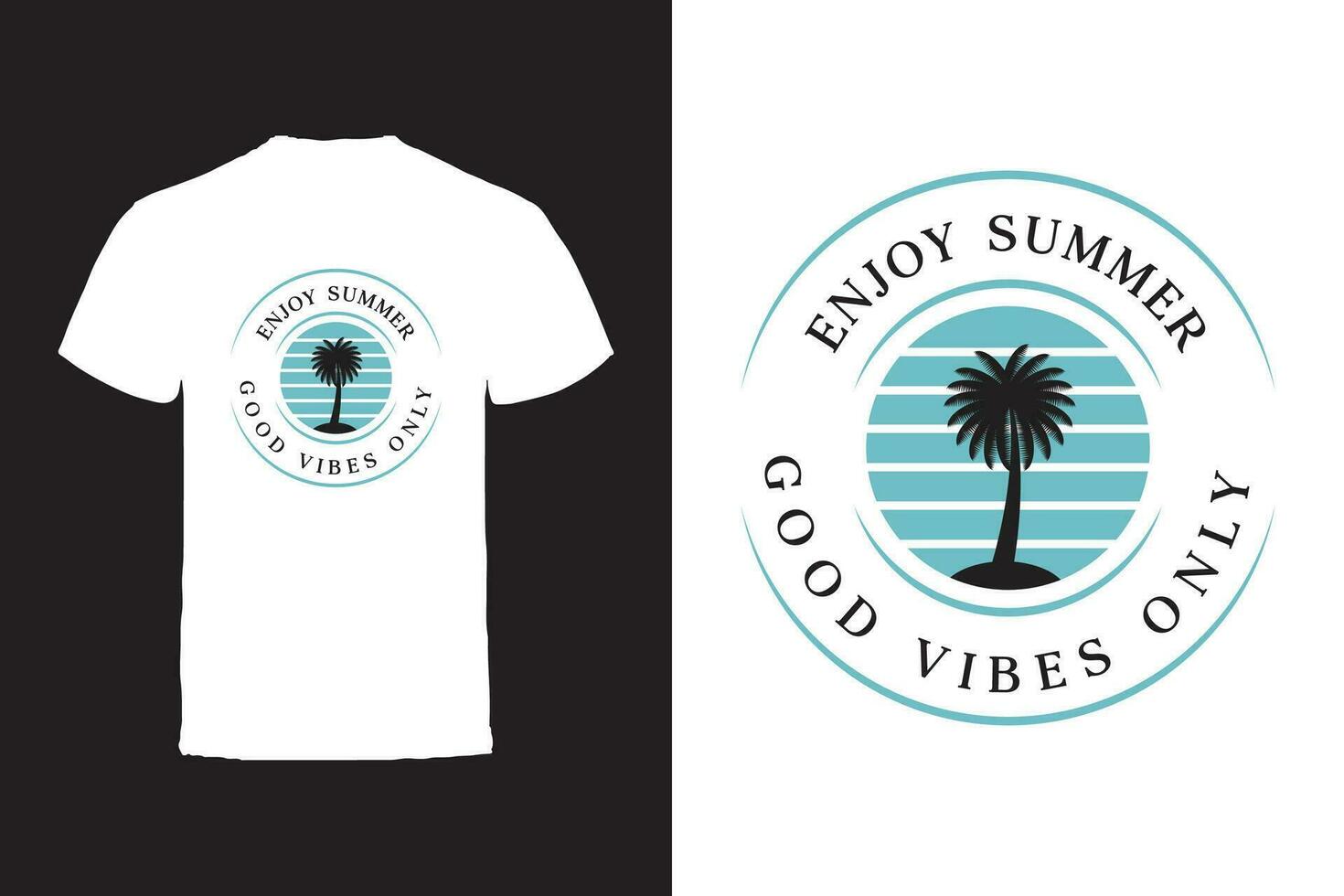 Vector T-shirt design. Summer Typography Vector T-shirt design.