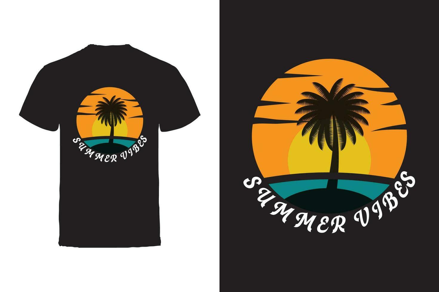 Vector T-shirt design. Summer Typography Vector T-shirt design.