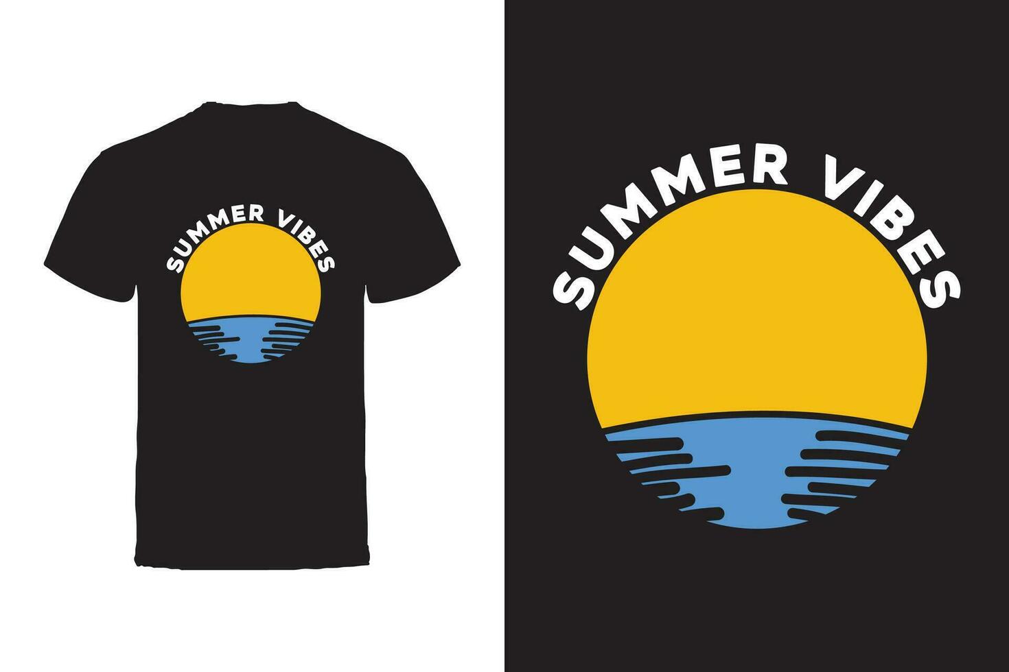 Vector T-shirt design. Summer Typography Vector T-shirt design.