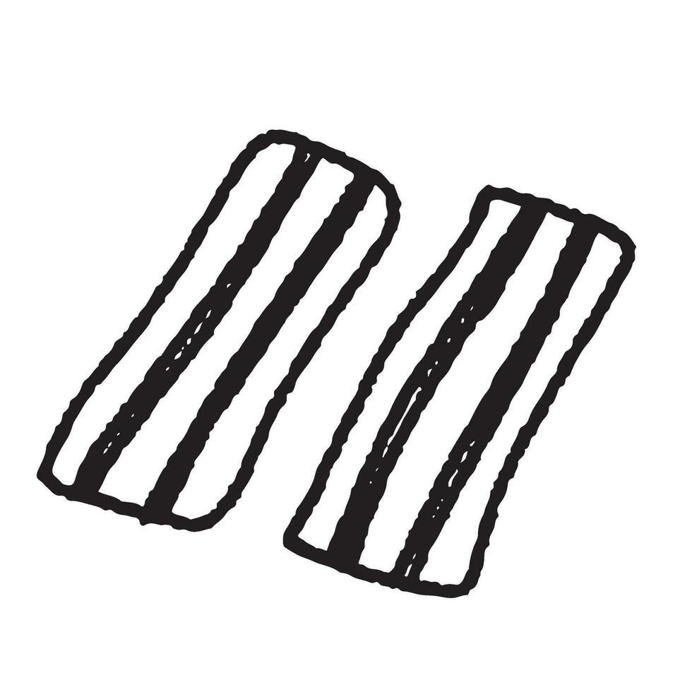 food and snack line element vector