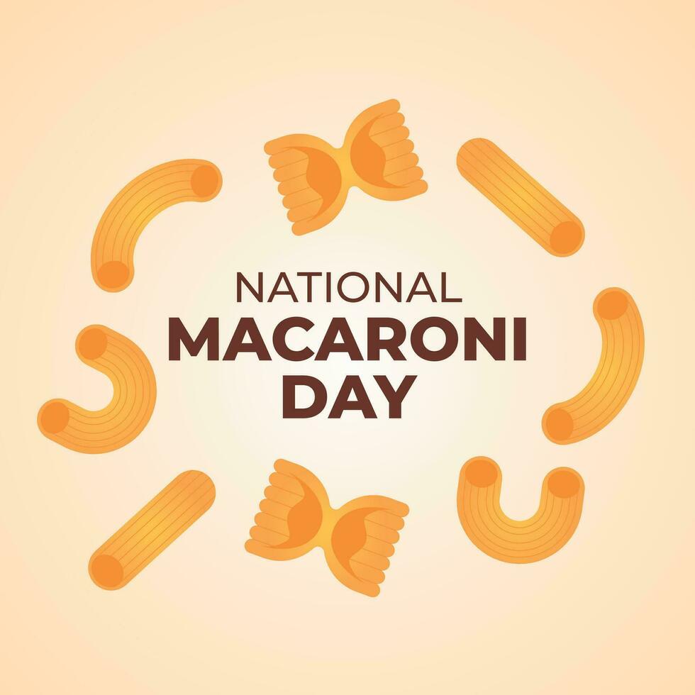 national macaroni day design template for celebration. flat macaroni vector design. macaroni vector images.