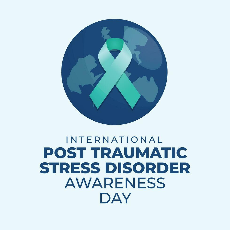 post traumatic stress disorder design template with ribbon. awareness ribbon design. ribbon vector illustration. ptsd banner template.