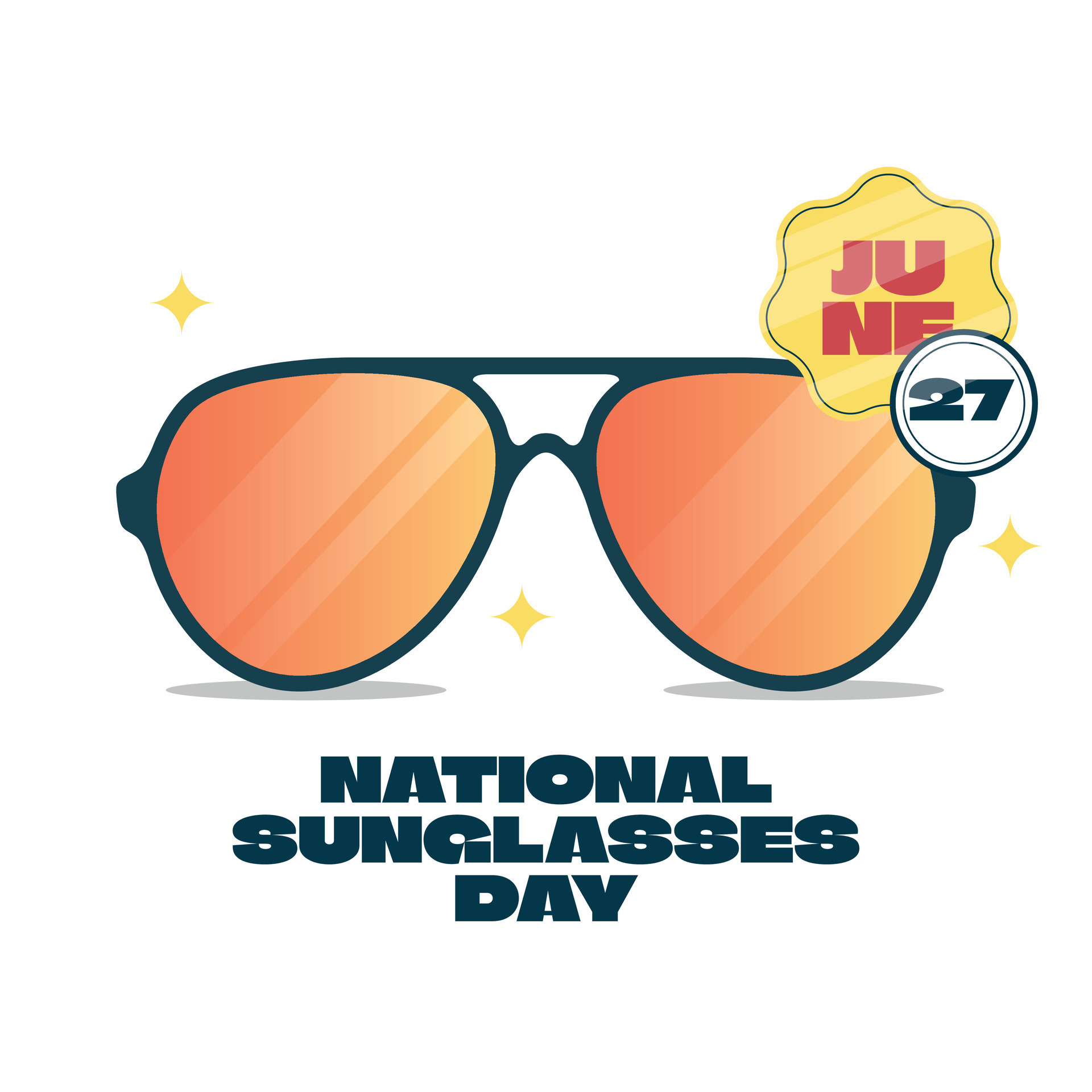national sunglasses day vector template. sunglasses vector design