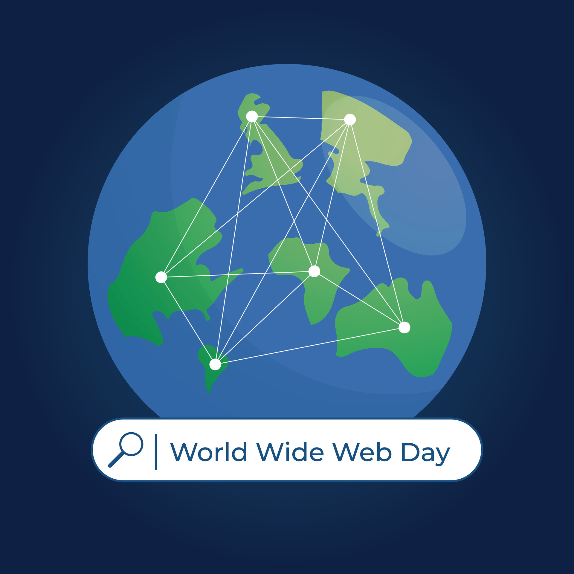 world wide web day design template for celebration. world wide web