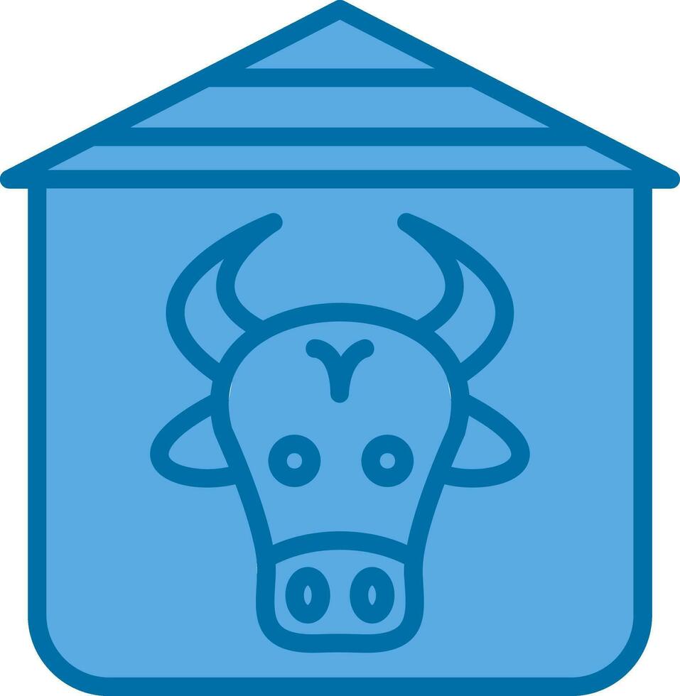 Cowshed Vector Icon Design