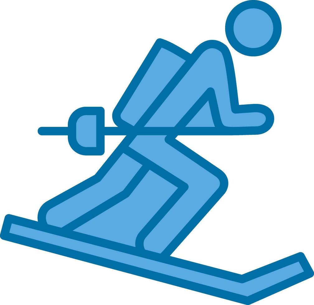 Skiing Vector Icon Design