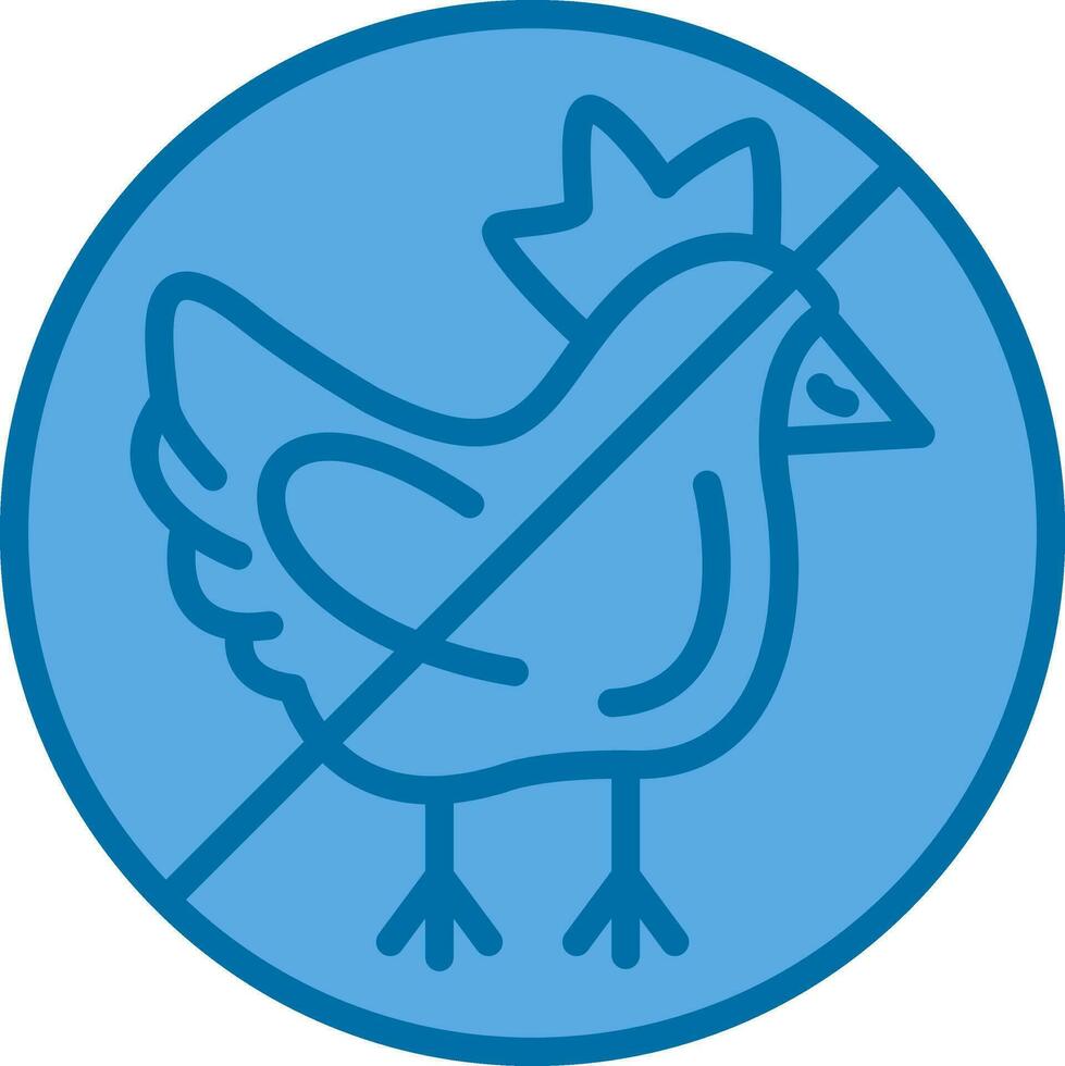 No chicken Vector Icon Design
