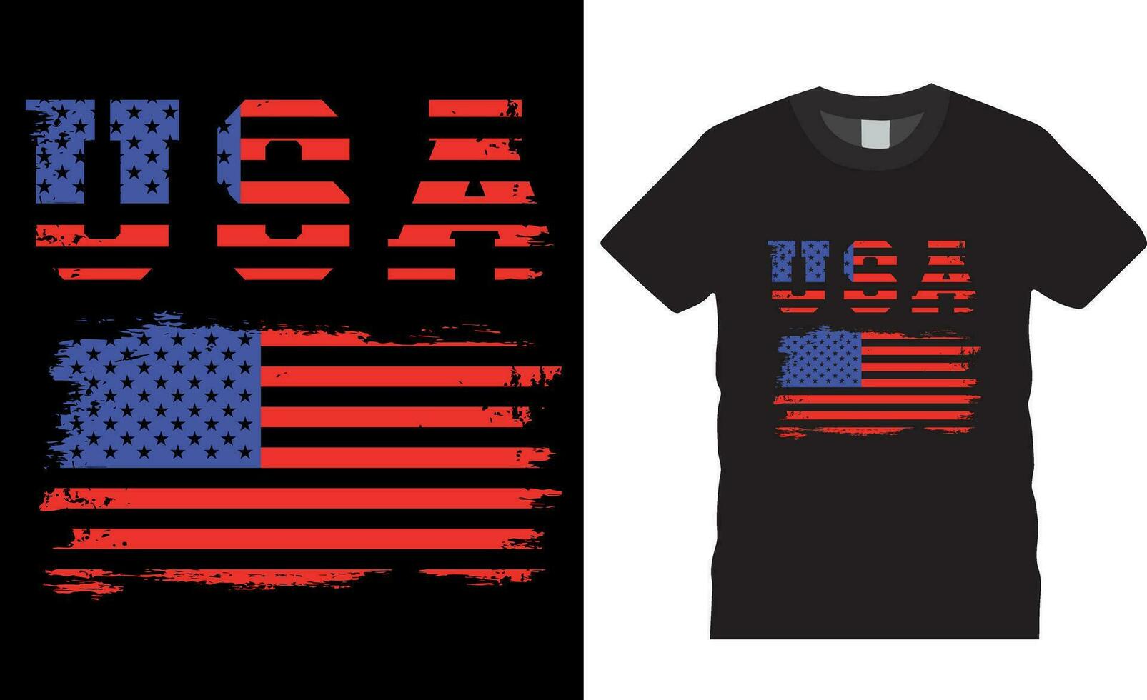 USA American Flag graphic Vector T-Shirt Design 25274690 Vector Art at ...