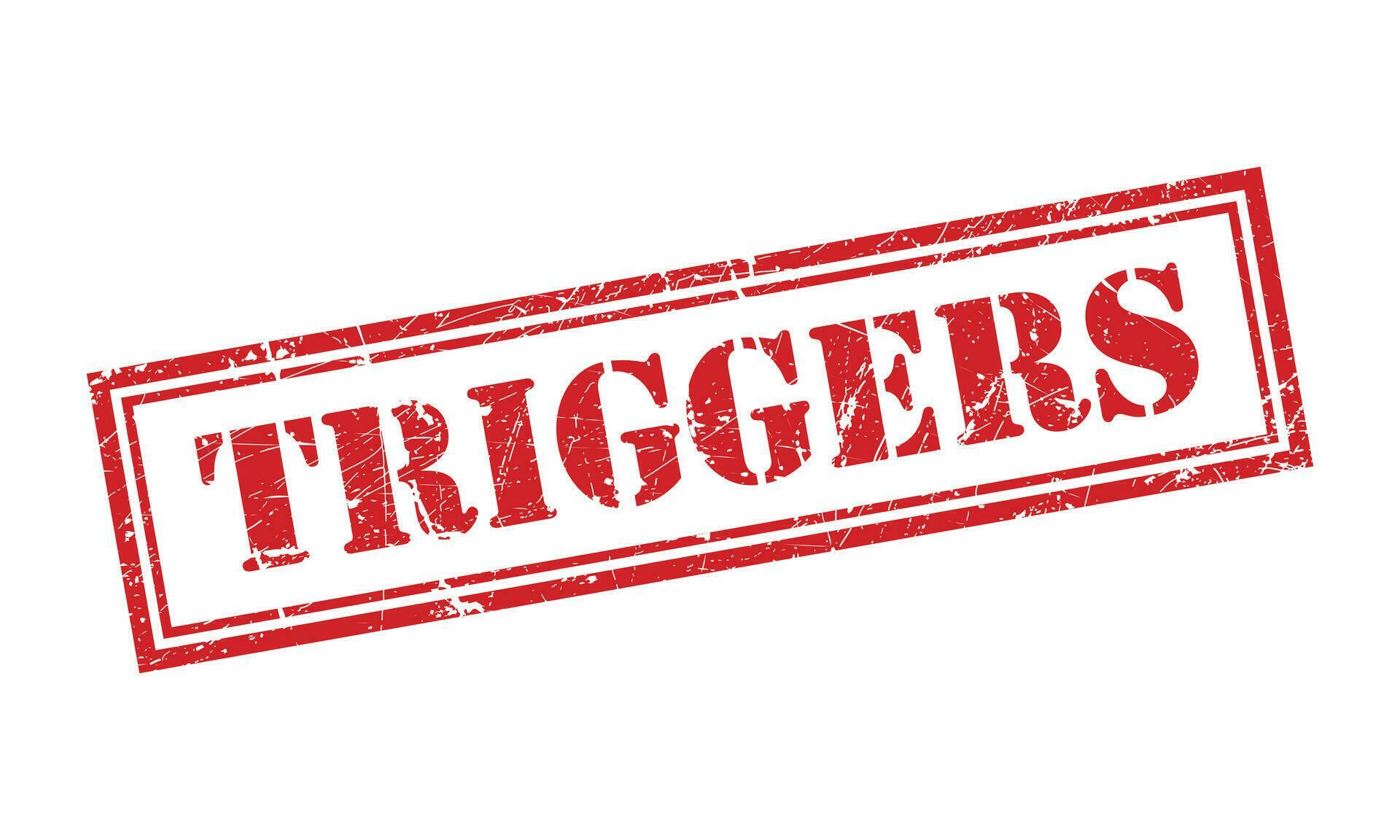 Triggers Rubber sign or Stamp, Grunge rubber Stamp, Sale badge Vintage ...