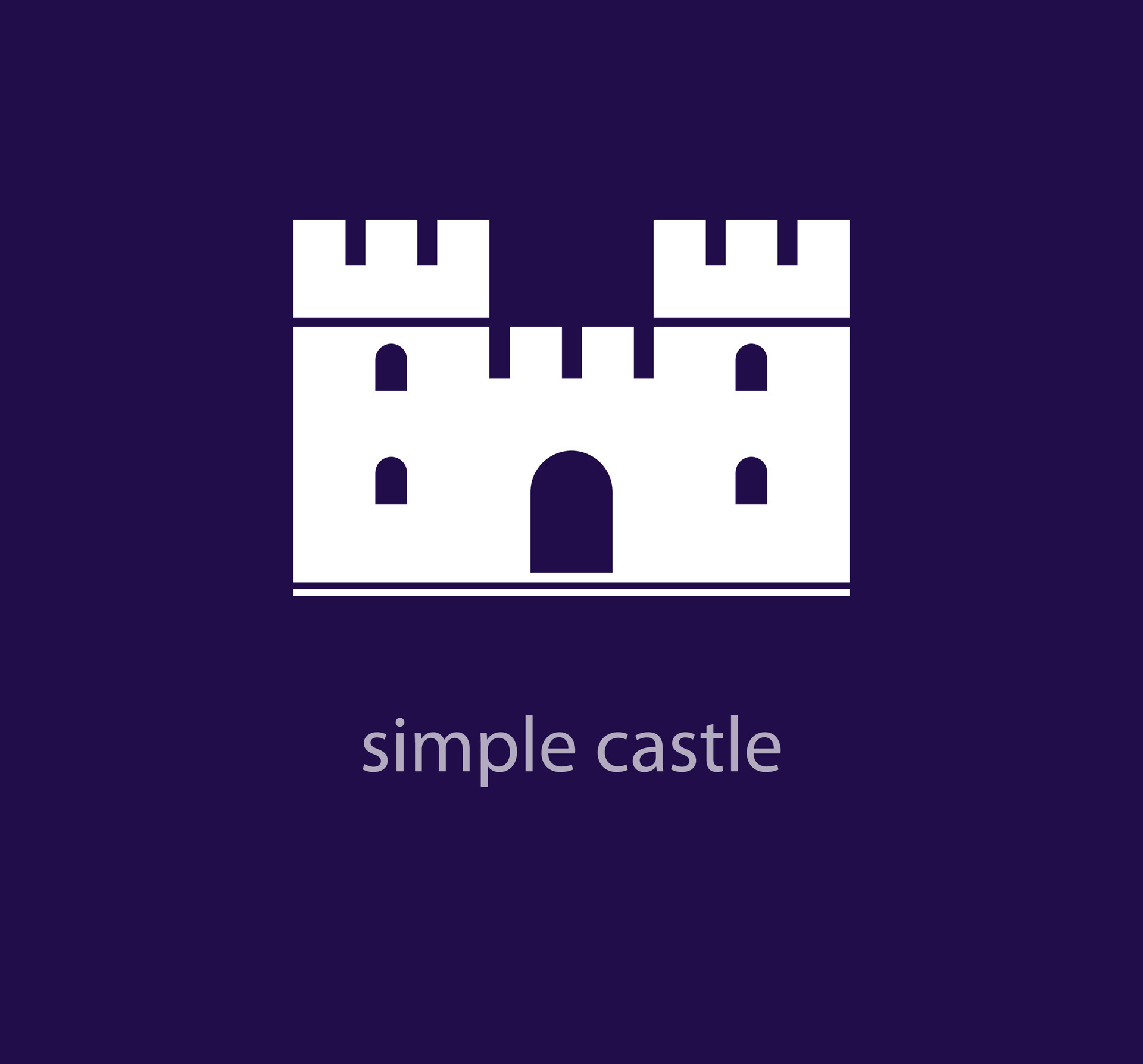 Simple castle logo design. Unique old ancient castle template. vector ...