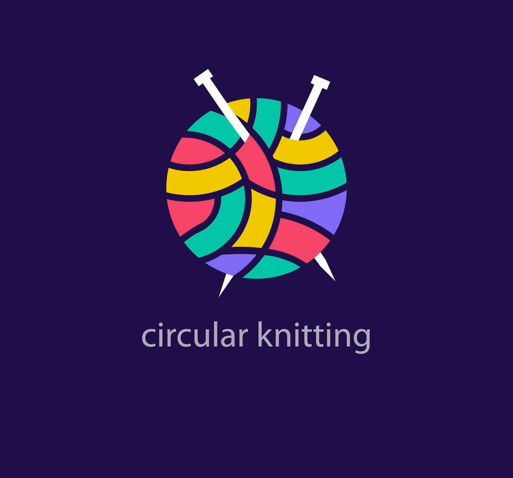 Creative round thread logo design. Unique design color transitions