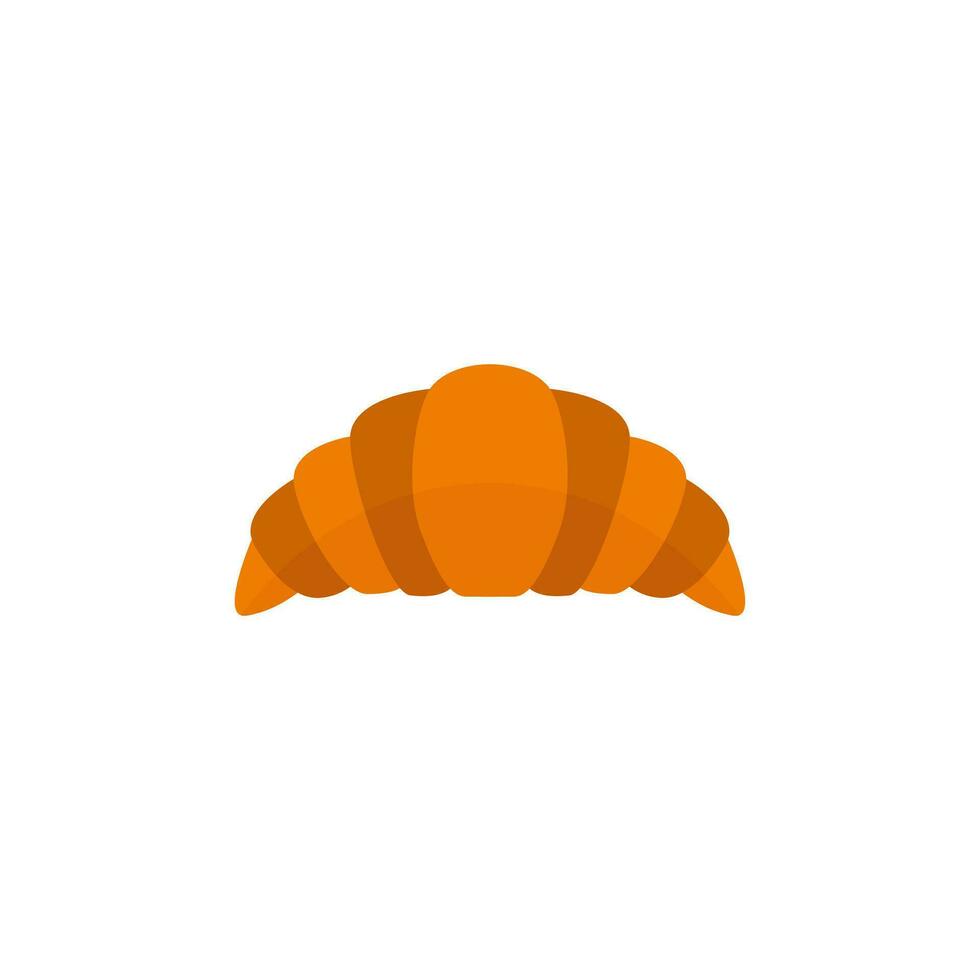 croissant flat design vector illustration. pastry icon