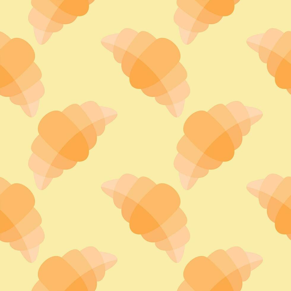 croissant seamless pattern vector illustration