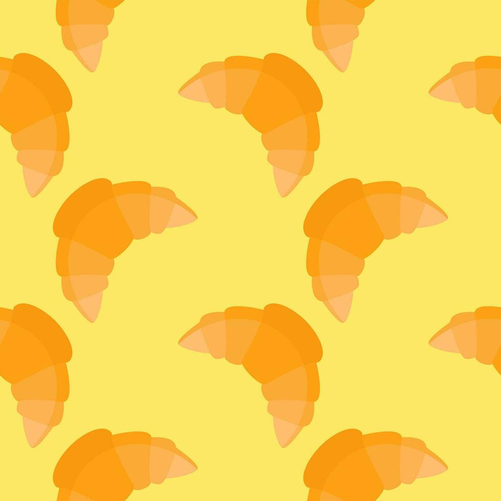 croissant seamless pattern vector illustration