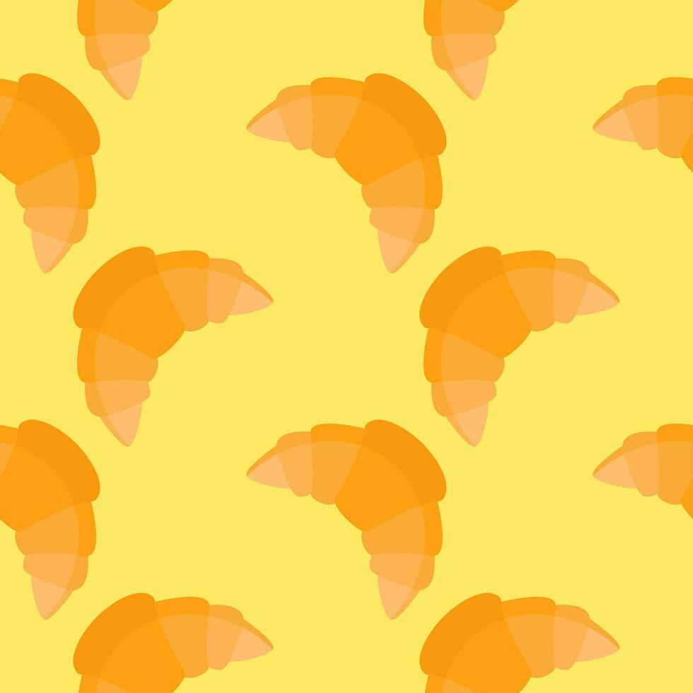 croissant seamless pattern vector illustration