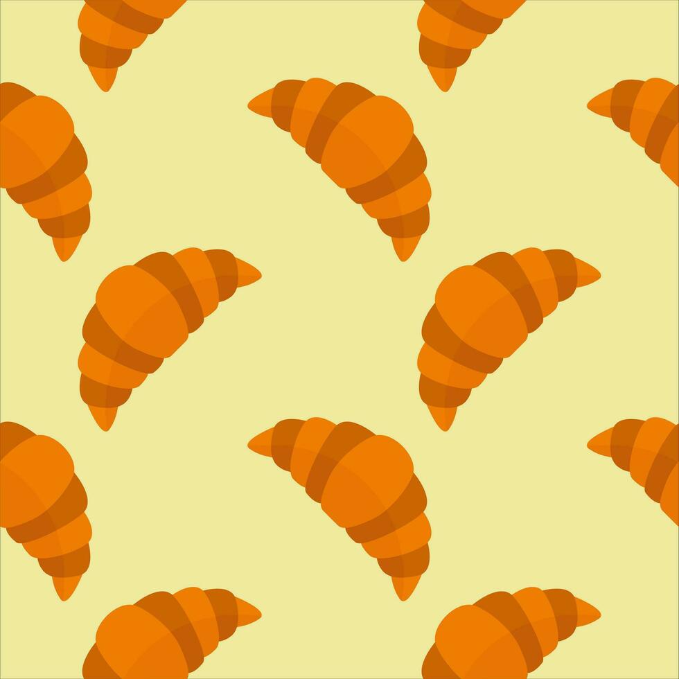croissant seamless pattern vector illustration