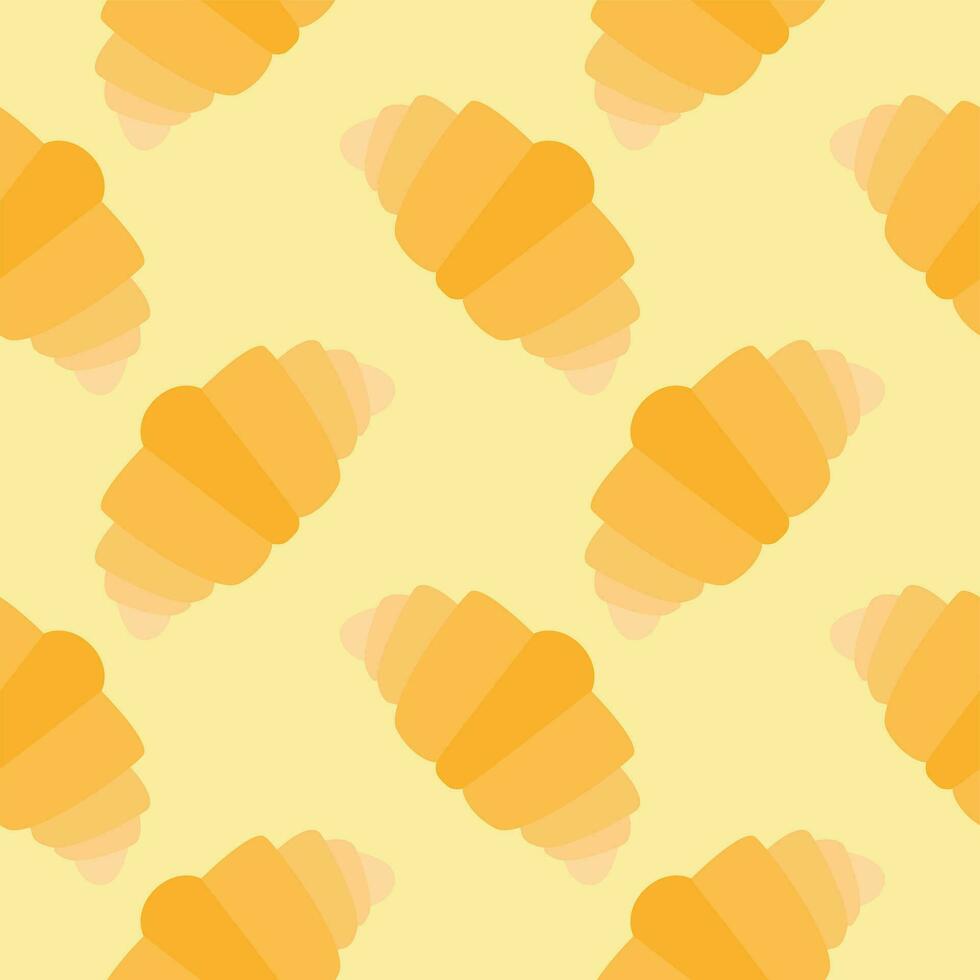 croissant seamless pattern vector illustration