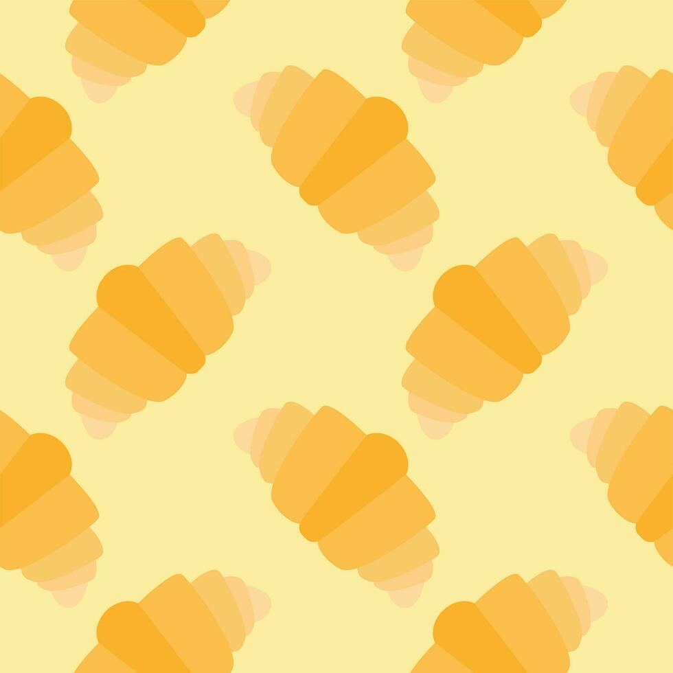 croissant seamless pattern vector illustration