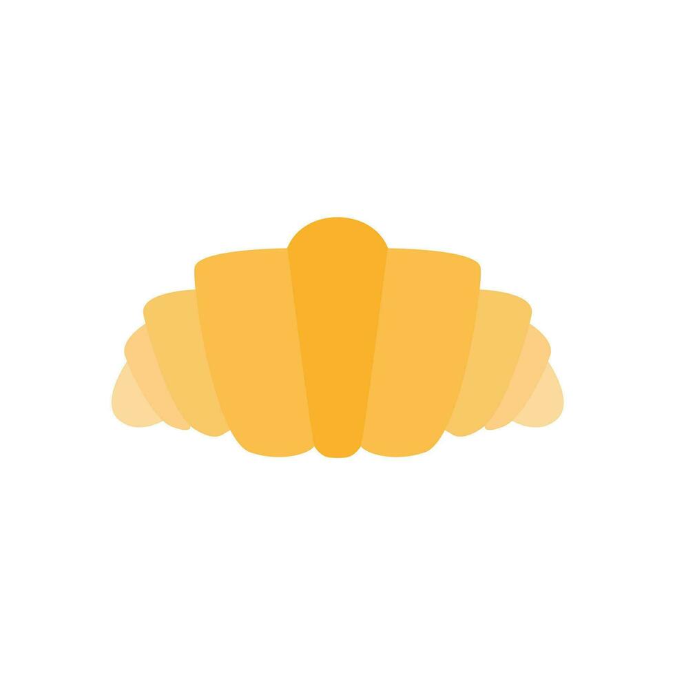 croissant flat design vector illustration. pastry icon