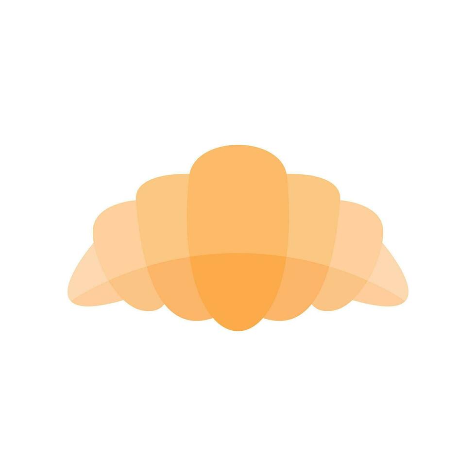 croissant flat design vector illustration. pastry icon