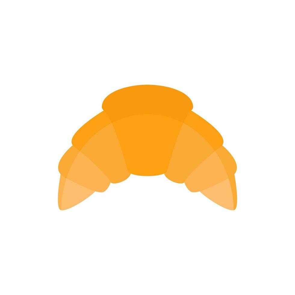 croissant flat design vector illustration. pastry icon