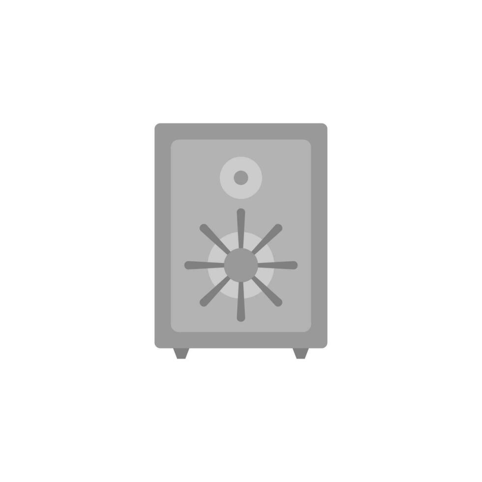 Bank metal vault vector illustration. safebox flat design. Secure boxes with code locks. Gold and money protection. Empty safe inside vector set