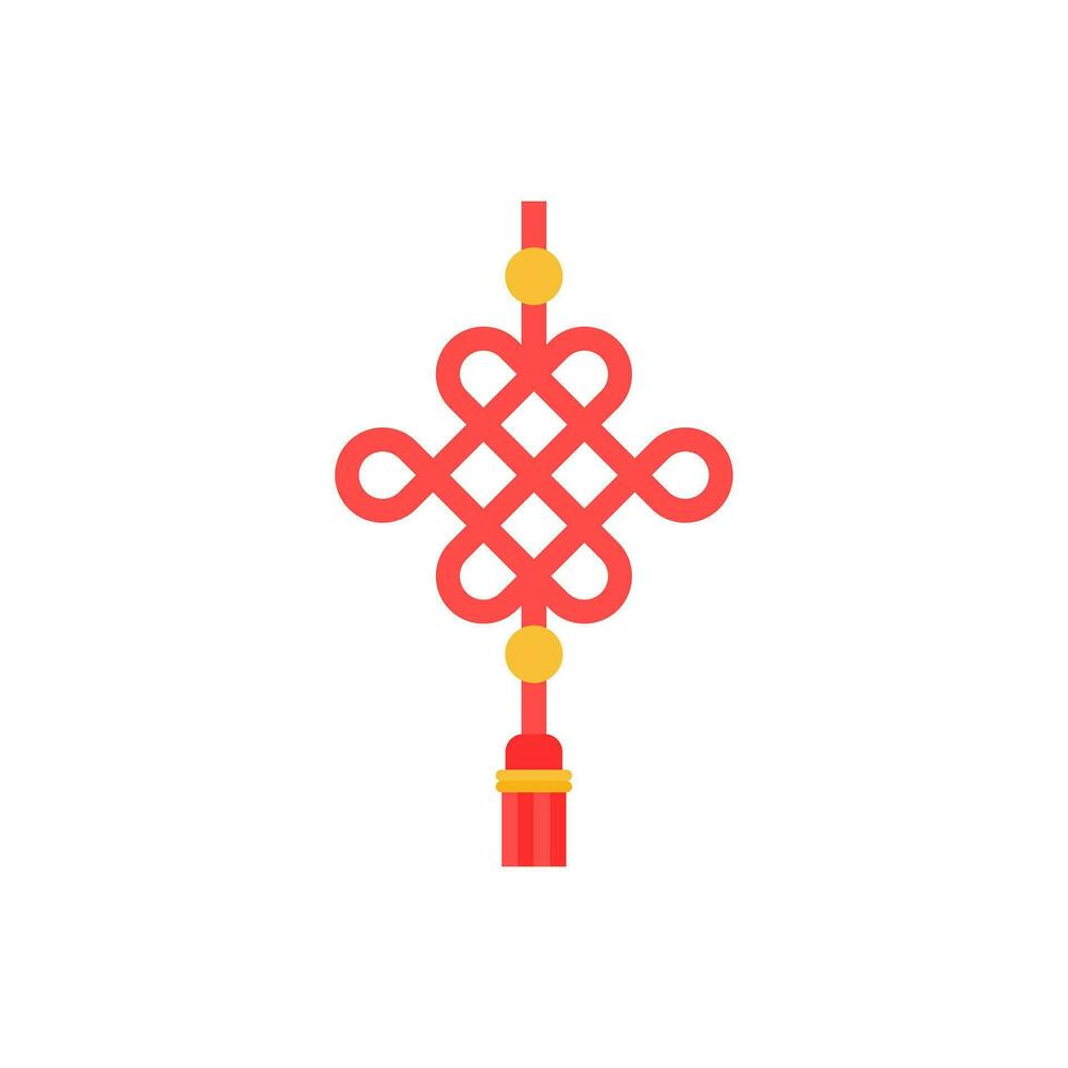 chinese red knot vector illustration. Chinese traditional symbol
