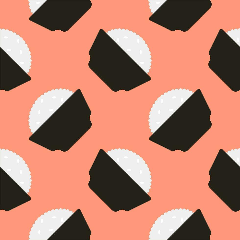 rice bowl seamless pattern. asian food vector illustration