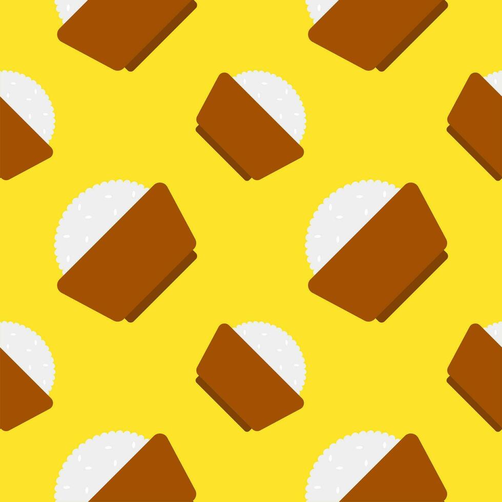 rice bowl seamless pattern. asian food vector illustration