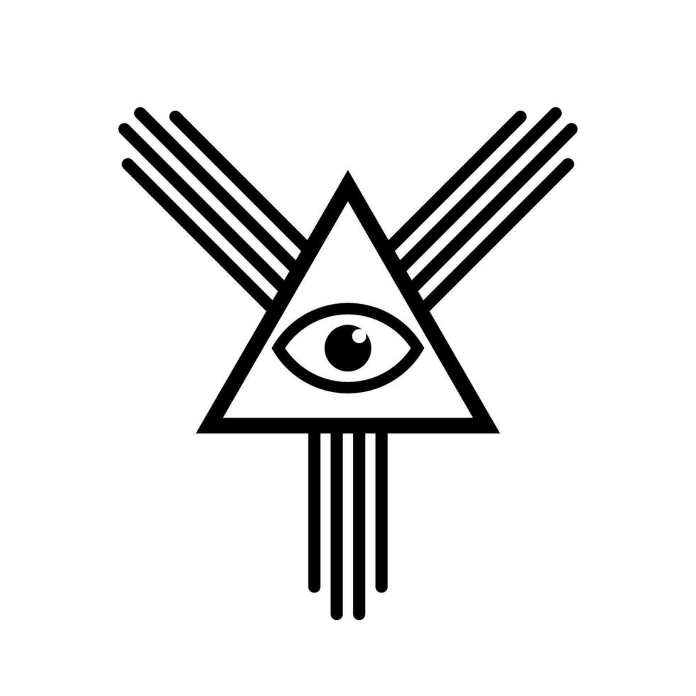 all seeing eye symbol vector illustration